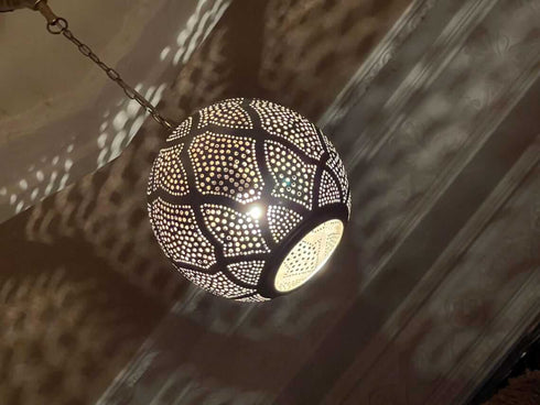 Handcrafted Moroccan Brass Pendant Light | Modern Ambiance (PL 1073)